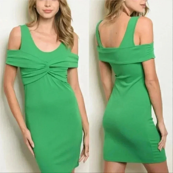 GREEN BODYCON DRESS - Picture 1 of 1